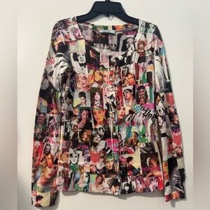 Colorful Graphic Print Women's Top